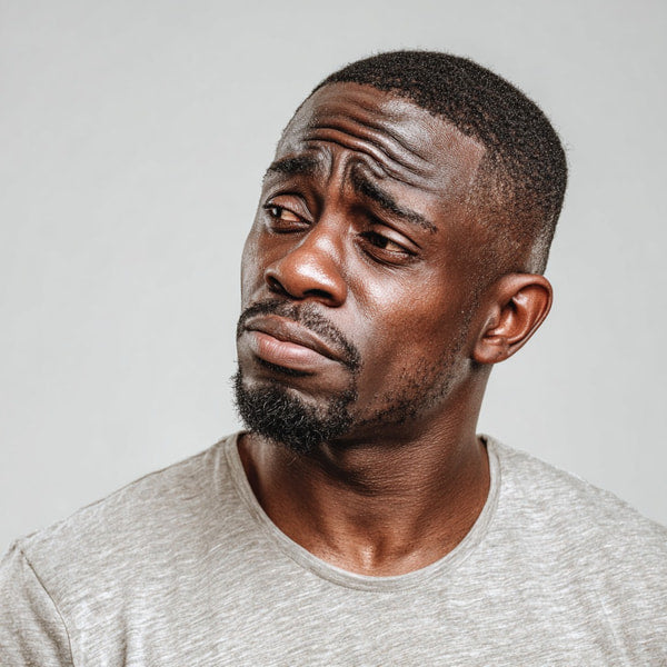 A Man With A Beard Is Captured In A Portrait Looking Off To His Right — Stock Photo
