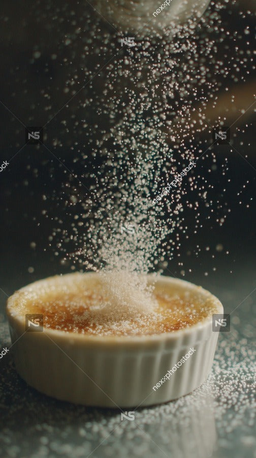 A Close Up Image Of A Dessert A Pie Tart With Sugar Sprinkled On Top Captured In A Kitchen Setting — Stock Photo