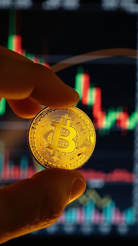 Bitcoin Held By Hand — Stock Photo