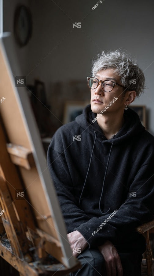Man In Art Studio — Stock Photo
