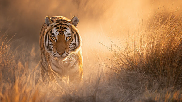 Tiger In A Grassy Field — Stock Photo