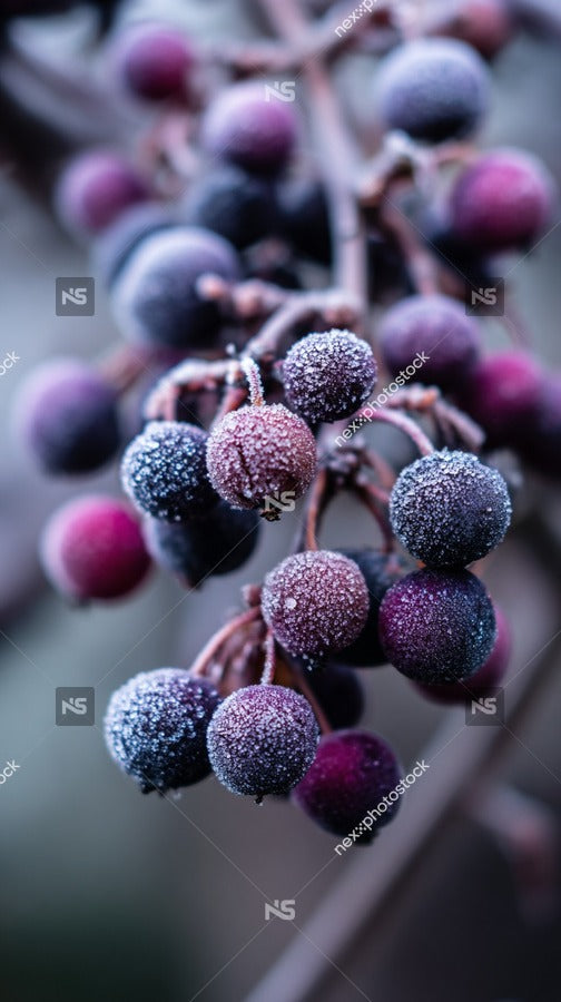 Berries With Ice Crystals — Stock Photo