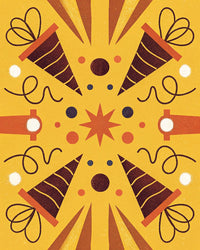 Vintage Ice Cream Truck Design A Colorful Illustration Of An Ice Cream Truck With Various Elements Such As Cones Scoops And Stars — Stock Illustration