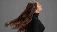 long haired woman with flowing locks - Stock Video