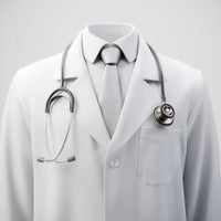 White Coat Stethoscope And Tie On Mannequin — Stock Photo