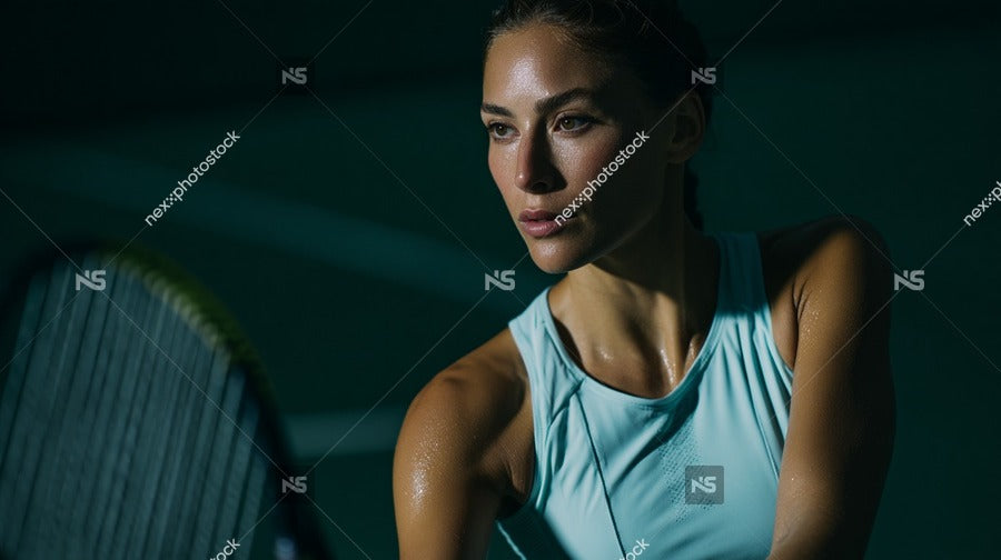 Female Athlete In Tennis Attire — Stock Photo