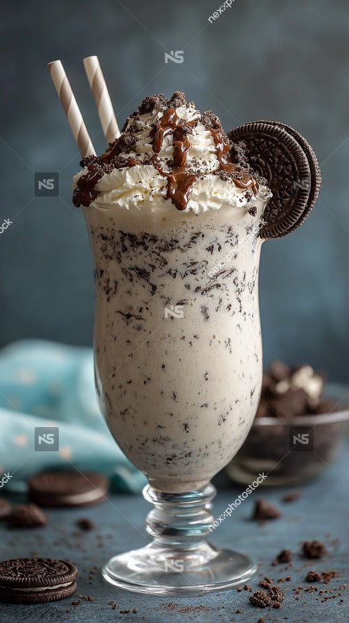Cookie Dough Ice Cream Sundae With Chocolate Chip Cookies — Stock Photo