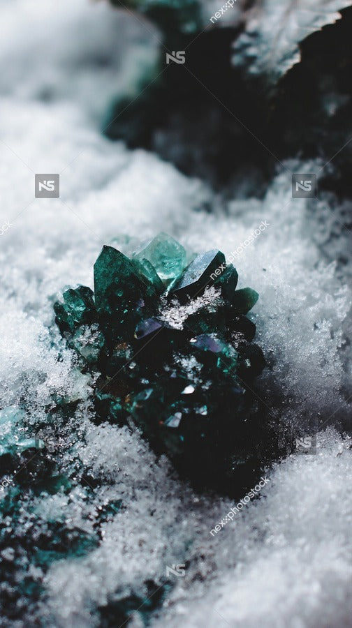 Snow Covered Crystals — Stock Photo