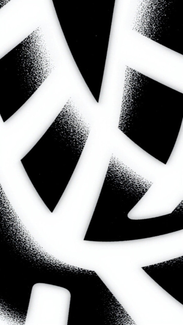 Abstract Design With A Black And White Color Scheme A Pattern Of Interconnected Shapes And Lines That Resemble A Stylized Letter Y — Stock Photo