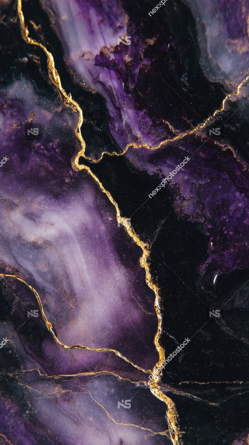 Marble Wallpaper With Purple And Black Hues A Vein Like Pattern That Resembles Natural Marble — Stock Photo