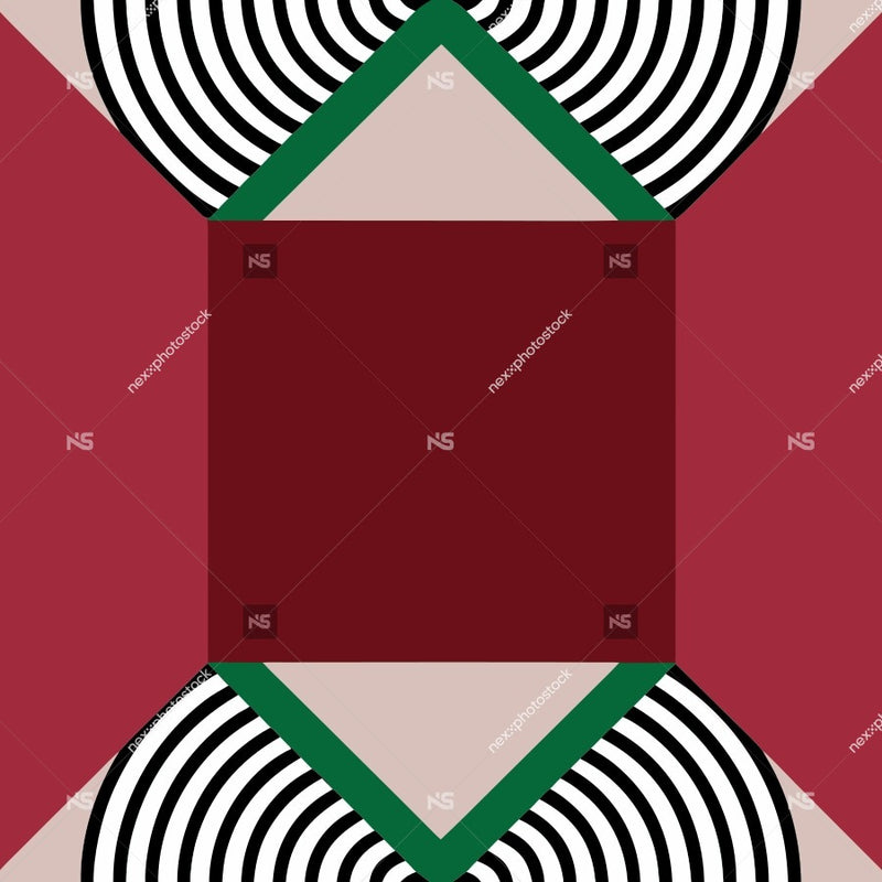 Showcases An Abstract Pattern Composed Of Red And White Shapes Creating A Visually Striking Design — Stock Vector
