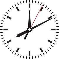 Black And White Clock Face — Stock Vector