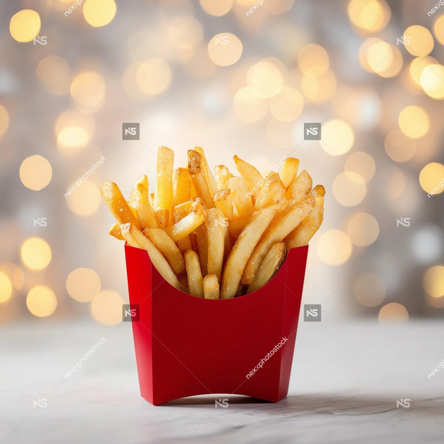 French Fries In A Red Basket — Stock Photo