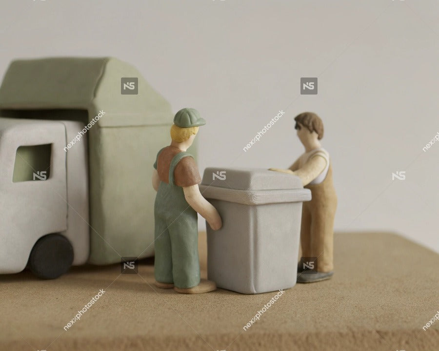 Two Workers Unloading A Truck — Stock Illustration