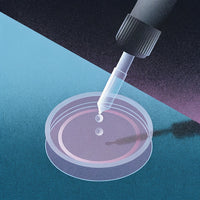 Syringe Injecting Test Tube — Stock Illustration