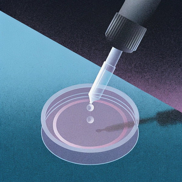 Syringe Injecting Test Tube — Stock Illustration