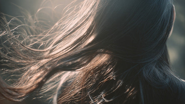 Woman With Long Hair Blowing In The Wind — Stock Photo