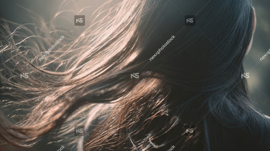 Woman With Long Hair Blowing In The Wind — Stock Photo
