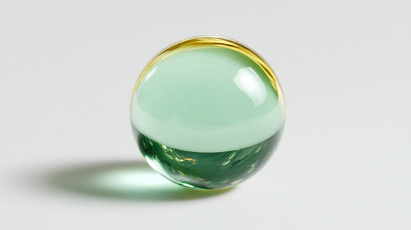 Glass Sphere With Gold Trim — Stock Photo