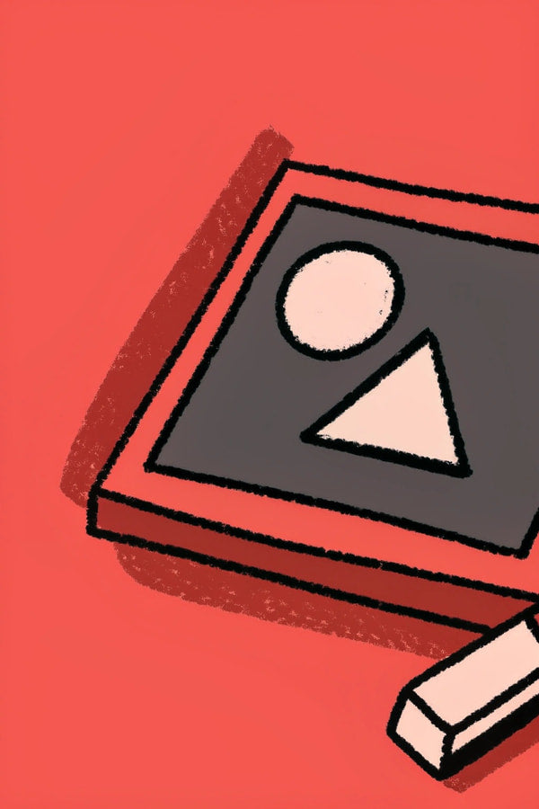 Red And Black Digital Drawing Of A Smartphone With A Play Button Icon On A Red Background — Stock Illustration