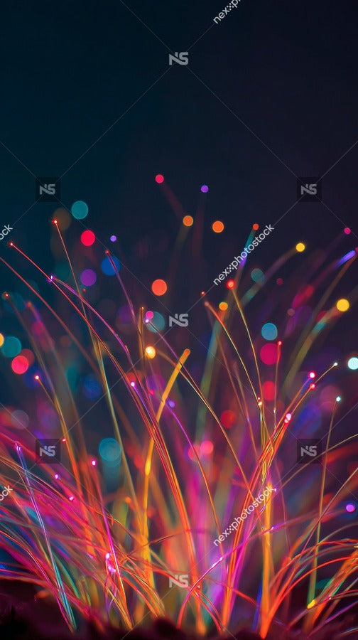 Vivid Fireworks Display With A Multitude Of Colors And Bright Lights Against A Dark Background — Stock Photo