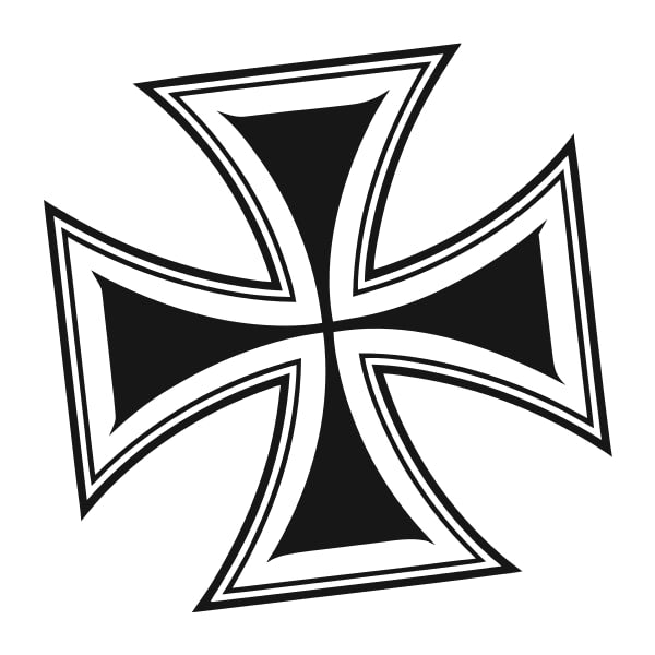 Black And White Cross Design — Stock Vector