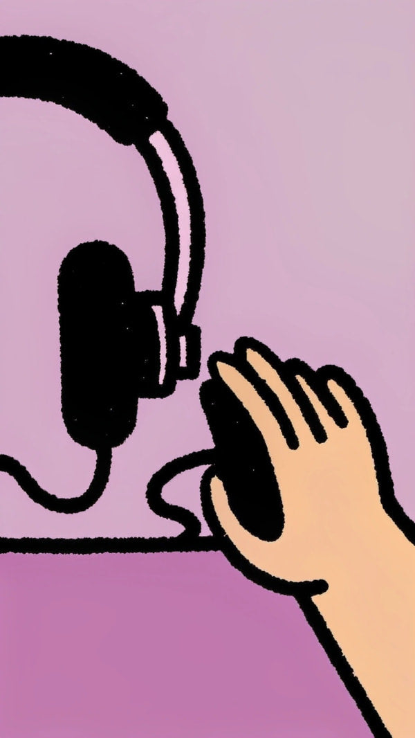 Headphones With A Microphone — Stock Illustration