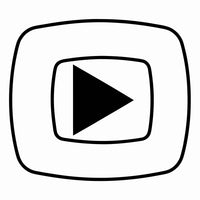 A Black And White Icon Of A Play Button Commonly Associated With Video Content On Platforms Like Youtube — Stock Vector
