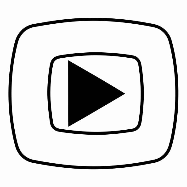 A Black And White Icon Of A Play Button Commonly Associated With Video Content On Platforms Like Youtube — Stock Vector