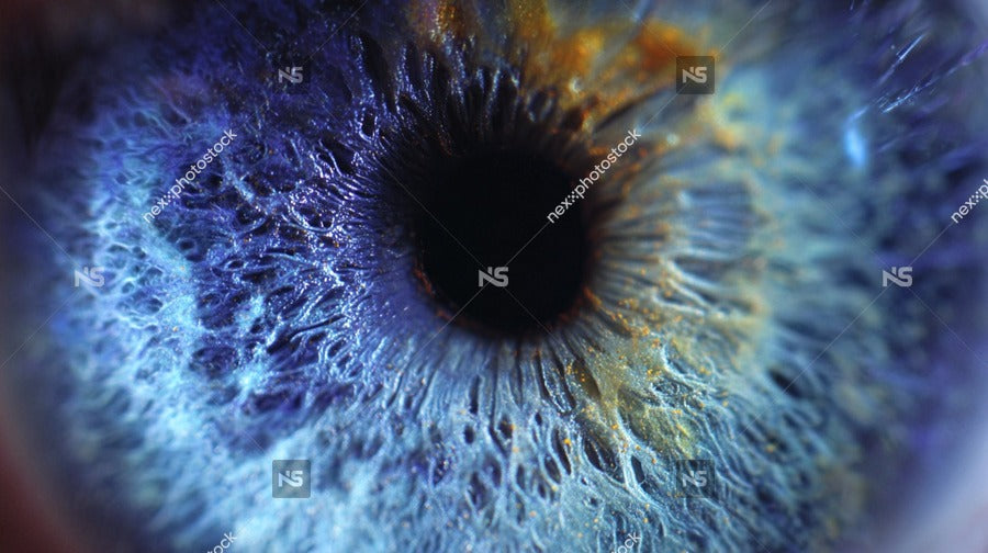 Showcases A Close Up View Of A Human Eye With A Focus On Its Intricate Details And Vibrant Colors — Stock Photo