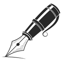 Black Pen With Ink On White Paper — Stock Vector