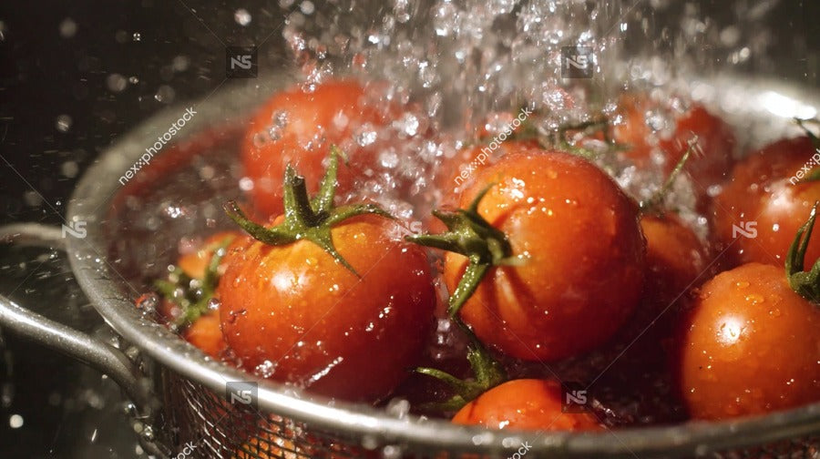 Fresh Tomatoes In A Strainer — Stock Photo