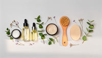 a collection of skincare products displayed in a visually appealing manner various items such as face masks cleansers toners and moisturizers - Stock Video