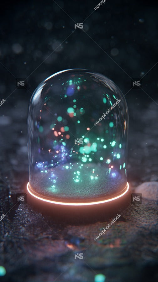 A Glowing Dome With A Speckled Light Effect A Decorative Piece Set Against A Dark Background — Stock Photo