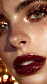 Woman With Red Lip Makeup — Stock Photo