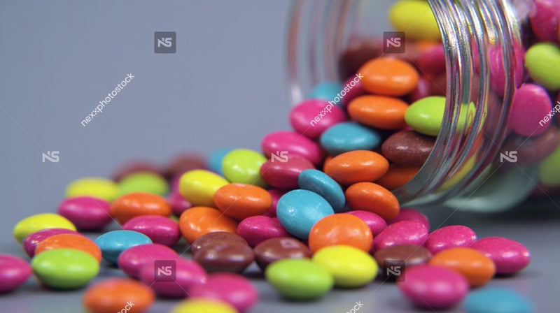 Colorful M M Candies In A Jar — Stock Photo