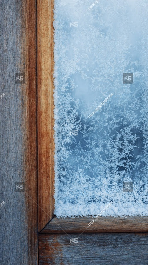 Snowflakes On Window Pane — Stock Photo