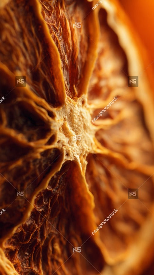 A Close Up Of A Fresh Orange Slice Showcasing Its Vibrant Color And Textured Surface — Stock Photo