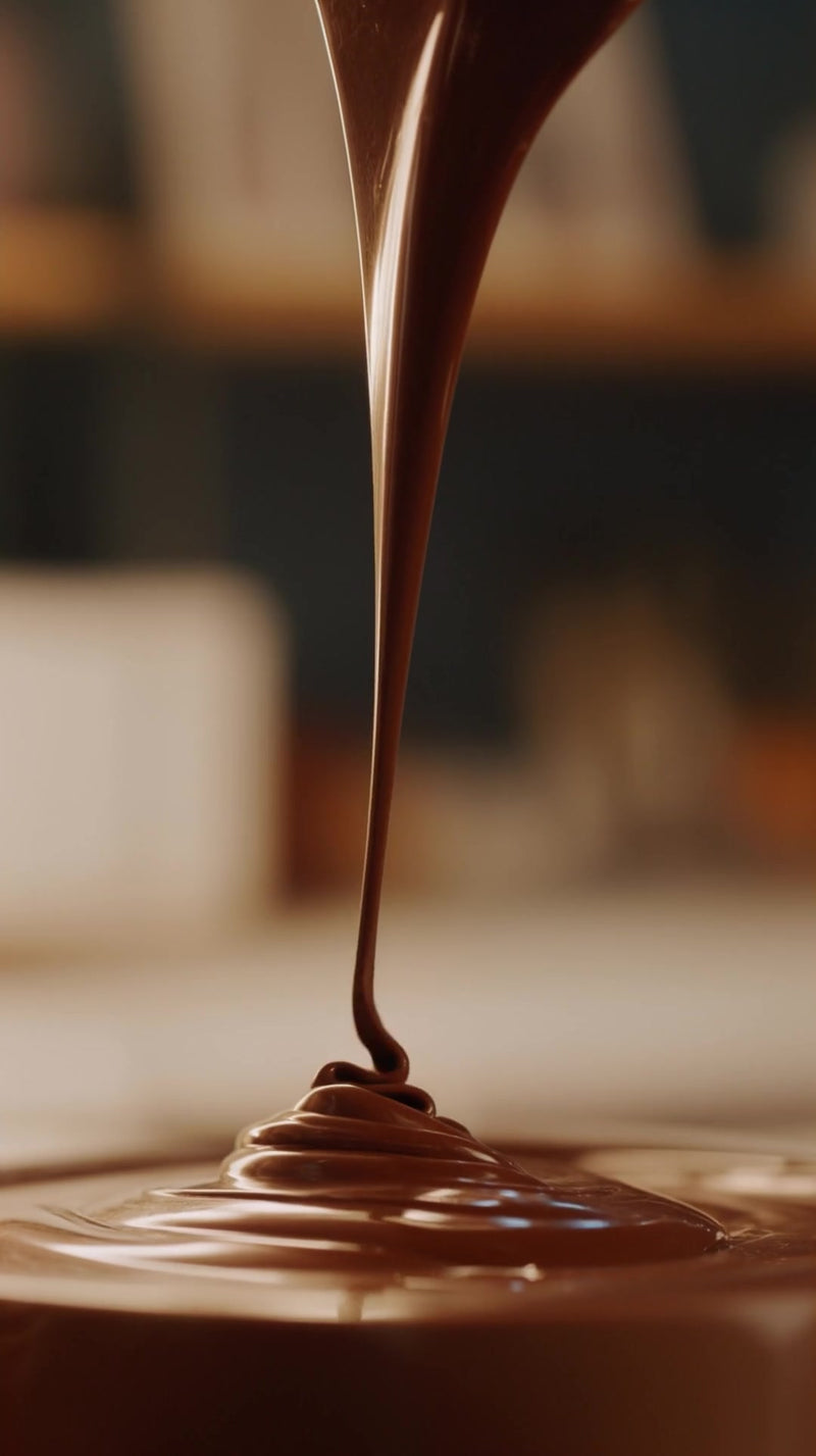 chocolate dripping from spout - Stock Video