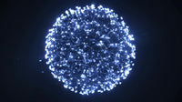 a close up of a blue glittery ball with sparkling specks set against a dark background - Stock Video