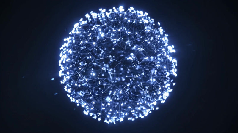 a close up of a blue glittery ball with sparkling specks set against a dark background - Stock Video