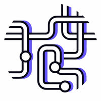 Subway Map With Blue Lines And White Background — Stock Vector