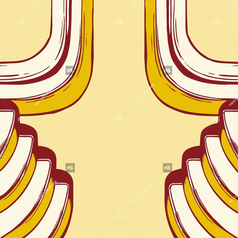 Displays A Pattern Consisting Of Alternating Red And Yellow Stripes — Stock Vector