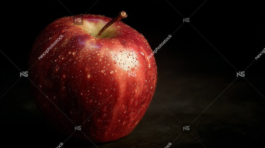 Red Apple With A Single Bite Missing — Stock Photo