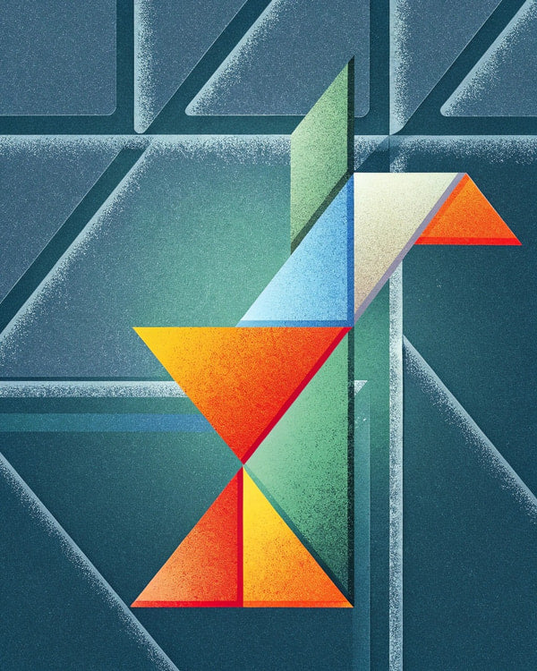 Geometric Abstract Art — Stock Illustration