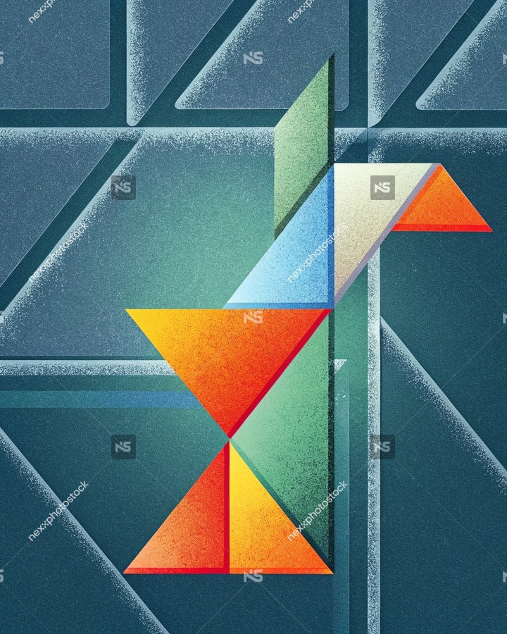 Geometric Abstract Art — Stock Illustration