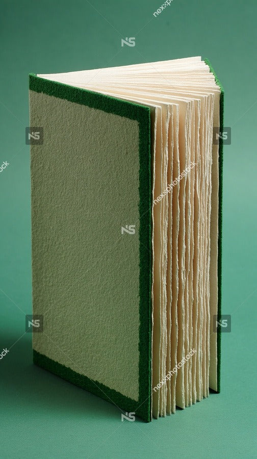 Handcrafted Book With Textured Paper Pages Showcasing A Unique And Artisanal Approach To Bookmaking — Stock Photo