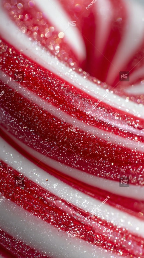 Red And White Striped Candy Cane — Stock Photo