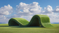 Green Sculpture In Field — Stock Photo