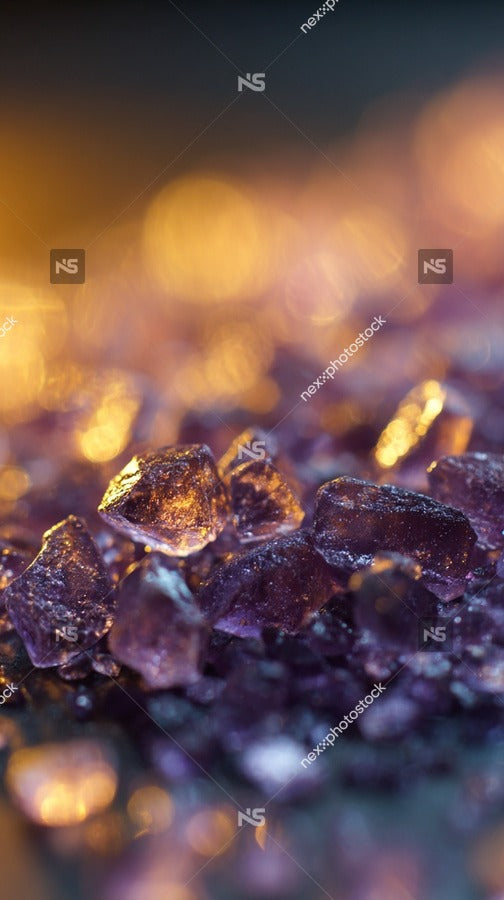 Showcases A Close Up View Of Purple Crystals With A Focus On Their Intricate Details And Vibrant Color — Stock Photo